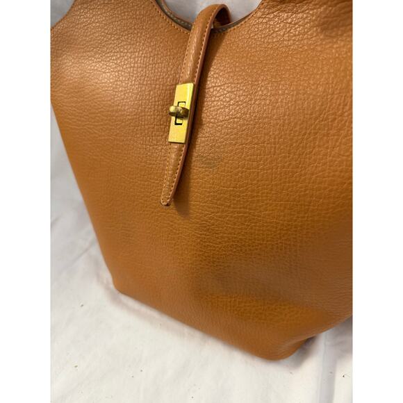 Miztique Isabelle Scoop Neck Tote Bag Leather Camel Brown GS - Picture 2 of 7